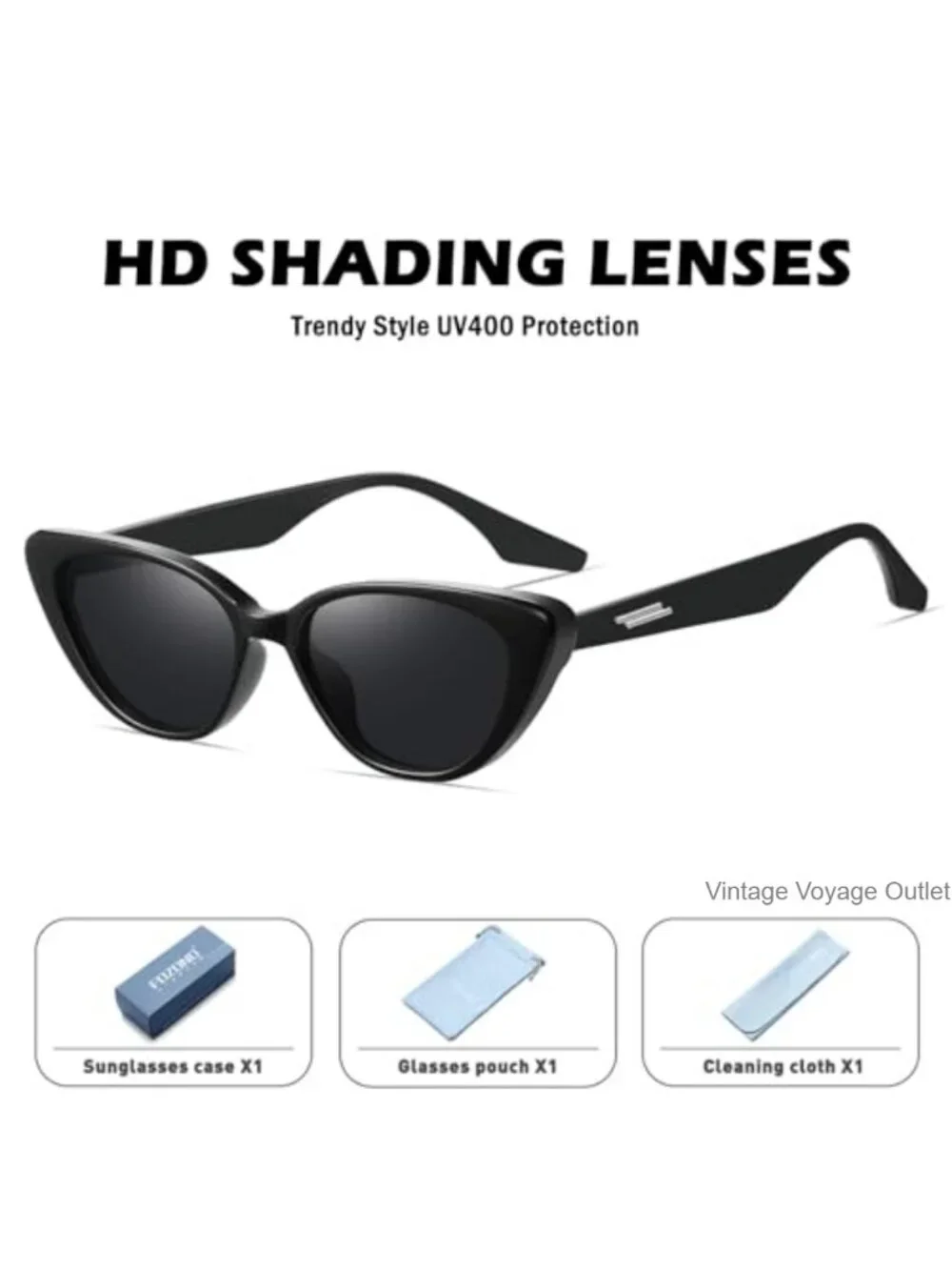 90s Retro Cat Eye Sunglasses for Women UV400 Protection Lightweight PC Frame